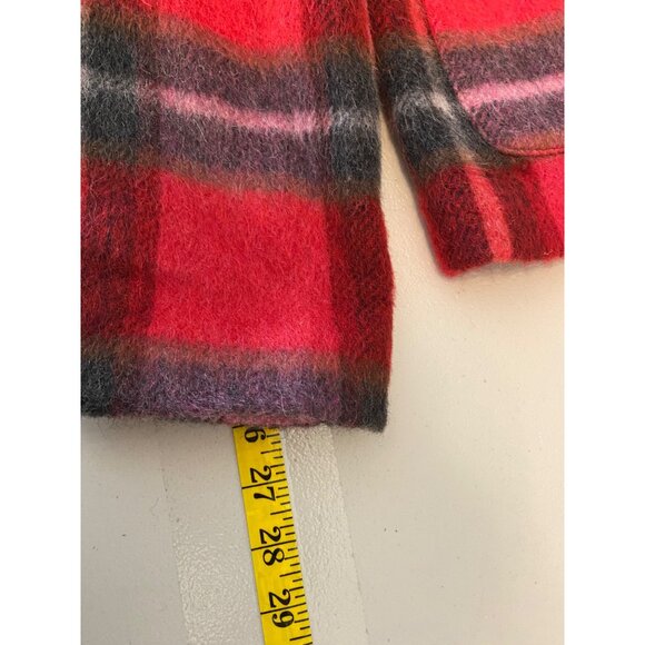 NWT Red Plaid Wool & Mohair Jacket Blazer By Cross Country Fashions Size 14 - Picture 10 of 10